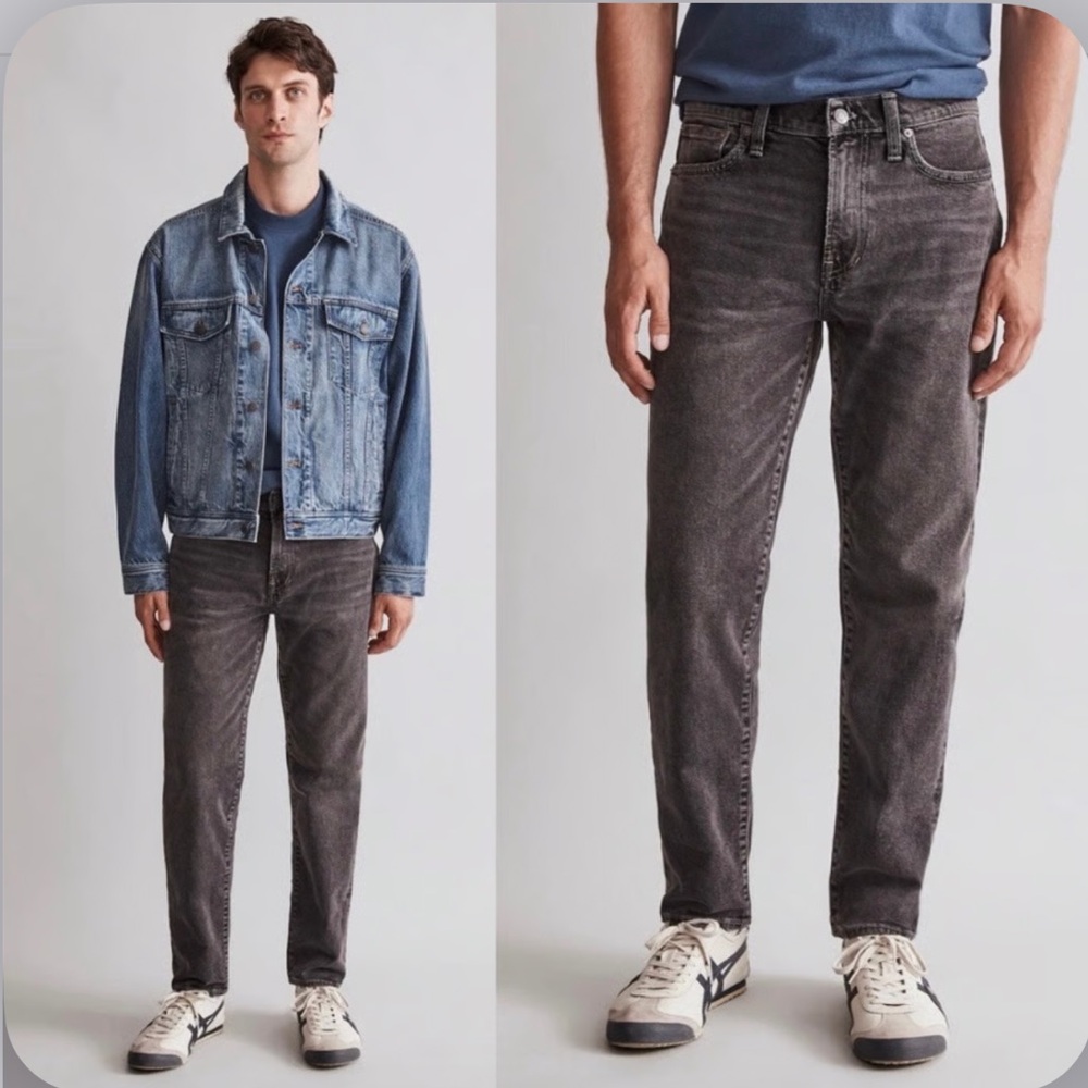 Madewell Mens Relaxed Taper Jeans In Claybrook Wash Size 36x30 - Picture 2 of 13